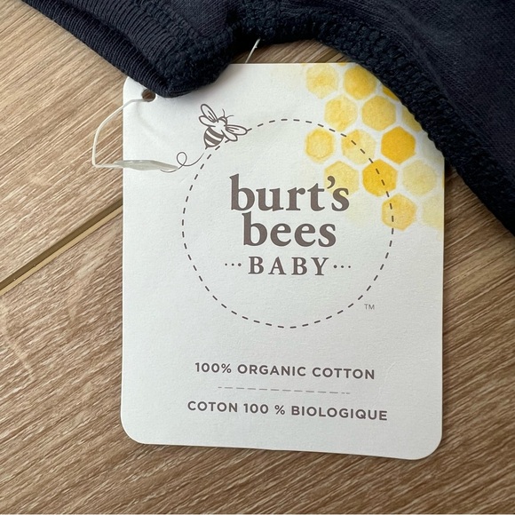 NWT - Burt's Bees Baby Navy Blue One Piece - Picture 4 of 4